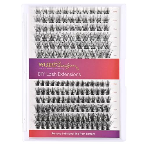 Lash Clusters DIY Eyelash Extensions, 156PCS Individual Lashes D Curl Clusters Eyelash Extensions (LC85, 2 Styles Mix 10-16mm)