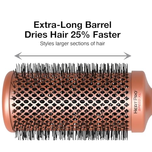 Olivia Garden HeatPro Speed XL - Extra-Long Thermal Round Hair Brush - Not Electrical - Professional Ceramic Blowout Brush for Normal to Thick Hair
