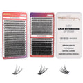30D 40D 50D Lash Clusters Wispy, 640PCS DIY Lash Extensions, Individual Lashes 10-18mm D Curl Lash Clusters Eyelash Extension at Home