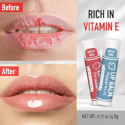 AZEN 240 Pack Lip Balm, Natural Lip Balm Bulk, Lip Care Product, Moisturizing Lip Balms for dry cracked lips, Valentines Gifts Easter Basket Stuffers - 10 Flavors