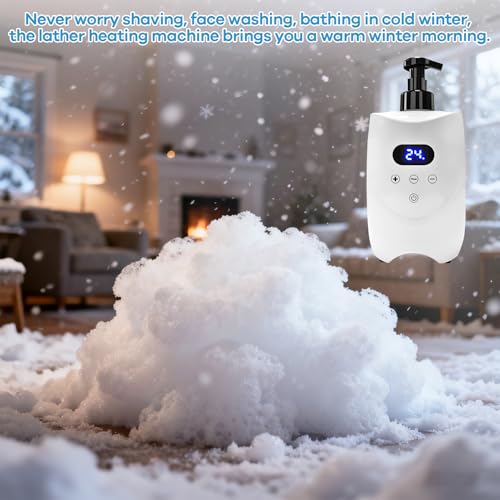Hot Lather Machine for Shaving Professional Lather Maker for Men Face Shaving with 2 * 500ml Foam Bottle Large Capacity Shaving Foam Machine Warmer for Home Salon Barber Shop