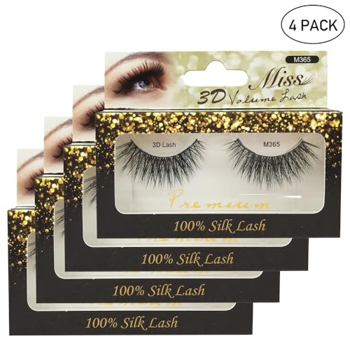 "4 Pairs" Miss Lash 100% Handmade Tapered 3D Volume lash M365