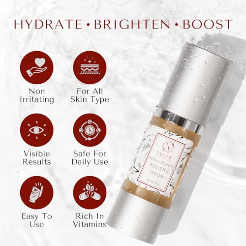 Hyaluronic Booster Serum ? Hydrating Face Serum with Hyaluronic Acid & Vitamin C ? Supports Smooth, Youthful-Looking Skin ? All Skin Types