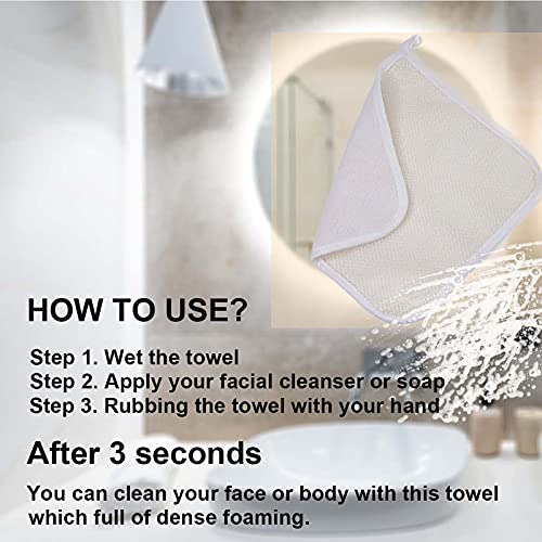 Soft Weave Washcloth for Face - Face Washcloths - Exfoliating Washcloths for Dead Skin - Exfoliating Towel Pack - Bulk - Washcloths Scrubber for Body and Face - Towel - 6 Pack