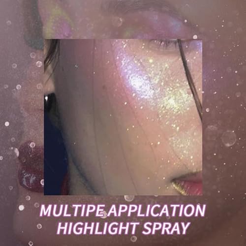 USHAS Body Glitter Spray 3.72 fl.oz - Temporary Body Shimmer Spray for Face, Hair, Clothing, Long Lasting Quick-Drying Shiny for Music Festival Rave (02)