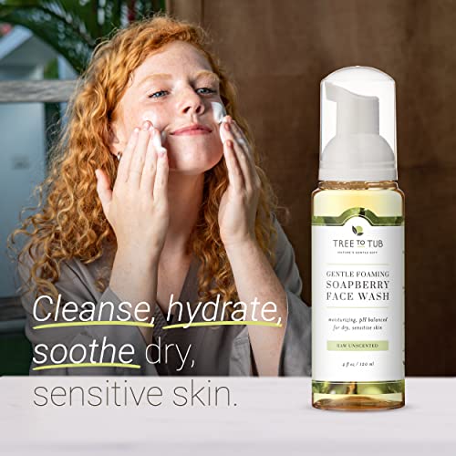 Tree to Tub Hydrating Face Moisturizer for Dry and Sensitive Skin & Sensitive Skin Face Wash for Dry Skin - Moisturizing Gentle Face Cleanser and Face Moisturizer for Women & Men