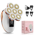 2-in-1 Electric Razors for Women, Wet/Dry 7D Rechargeable Rotary Shaver for Legs, Water Resistant Grooming Kit - Electric Razors for Women, Facial Hair Removal, Bikini Trimmer, Lips - Gentle Hair Remo