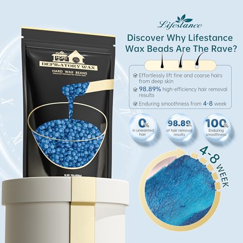 Lifestance L2 Digital Wax Warmer Hair Removal Kit + 1LB Chamomile Wax Beads