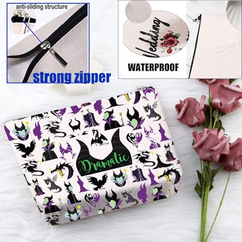 PXTIDY Dramatic Makeup Bag Halloween Queen Evil Gift Villain Lover Gift Villain Queen Movie Makeup Bag Witch Gift