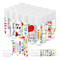 50 Pack Teacher Employee Appreciation Gift Bulk Lip Balm Staff Teacher Volunteer Employee Thank You Gifts End of The Year Teacher Gift for Teachers' Day Back to School Women Men (Cute)