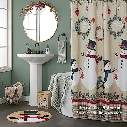 SKL Home Longborough 100% Turkish Cotton Premium 4-Piece Washcloth Set, 520 GSM, Soft & Absorbent Jacquard, Sage