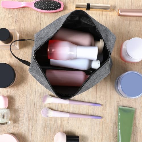 16 Pcs Travel Toiletry Bag for Men, Large Water Resistant Shaving Bag Hanging Cosmetic Bag with Handle and Divider Storage Makeup Pouch Organizer for Groomsmen Gifts Toiletries Accessories