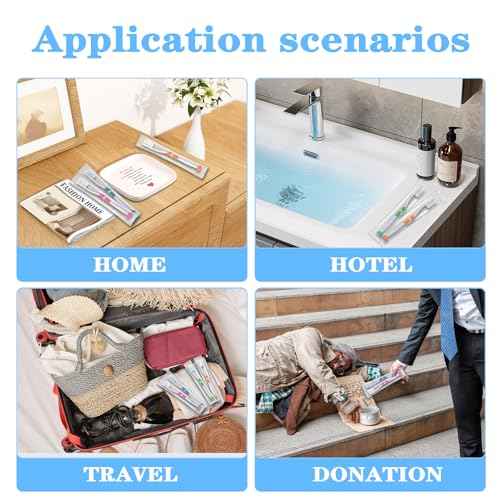 100 Pack Kids Toothbrush Soft Bristles Toddler Cute Toothbrush Bulk with Suction Cup, Includes Travel Covers, Individually Wrapped Toothbrushes for Kid Home School Daycare Camp (Penguin)