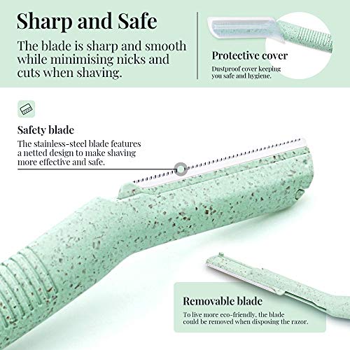 ennva Dermaplane Razor for Women | Face Razor & Eyebrow Trimmer | Multipurpose Facial Hair Removal Tool with Disposable Blades, 6Pcs?