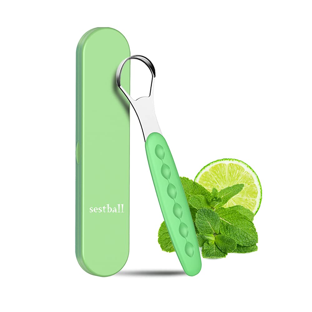 New Version Tongue Scraper Cleaner for Adults & Kids, Medical Grade Metal Tongue Brushes Set for Fresh Breath Dental Eliminate Bad Breath in Seconds (4 pcs)