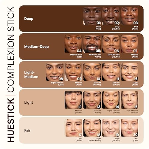 Live Tinted HUESTICK Complexion Stick - Medium-to-Full Buildable Coverage - Soft Matte Finish - Multitasking Makeup Stick - Lightweight, Creamy Formula - Shade 17