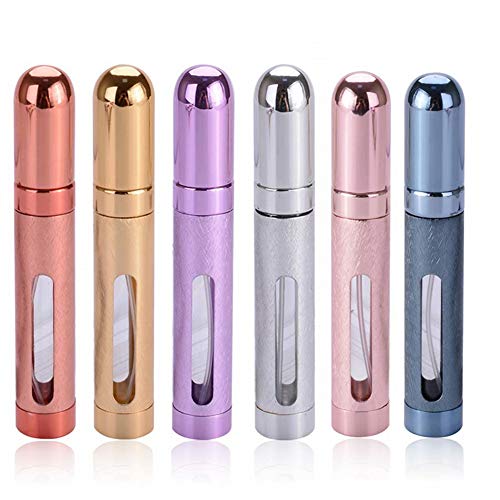 12ML 6 Colors Portable Mini Travel Perfume Bottle Atomizer Refillable Empty Spray Bottle for Women & Men Spray Scent Aftershave