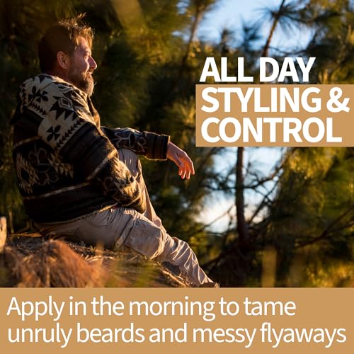AM Beard Butter Beard Care - Sandalwood Long Lasting Styling and Hydration For a Working Man - Softens and Reduces Itch - Naturally Derived Shea Butter, Cocoa Butter, Coconut Beard Oil for men - 4oz