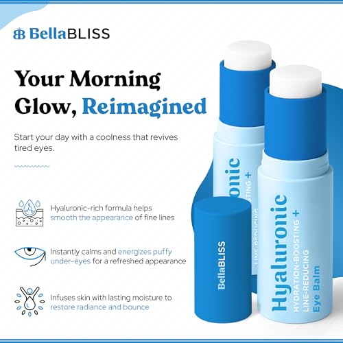 Bella Bliss Hyaluronic Eye Balm ? Hydrating Under Eye Cream for Fine Lines, Puffiness & Dryness ? Anti-Aging Formula ? With Hyaluronic Acid ? Made in Korea ? 0.35 oz / 10g ? Pack of 2