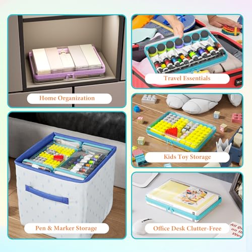 4 Pcs Clear Hard Zipper Case Hard-Sided Premium Storage Case Plastic Clear Hard Shell Zipper Pouch Portable Travel Organizer Box for Building Blocks Puzzles Cosmetics Makeup Pencil (M)