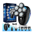 Head Shaver for Bald Men, 6-in-1 Electric Shaver for Bald Head 6D Wet/Dry Waterproof Mens Electric Razor Head Shavers with Grooming Kit Cordless Rechargeable Face Head Shaving Rotary Shavers Blue