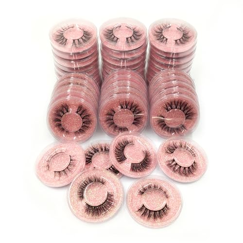 Wholesale Fales Eyelashes, Mink Lashes Thick 5D Volume Natural Fake Lashes Pack(50 Pairs)