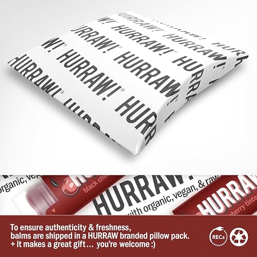 Hurraw! Black Cherry Tinted Lip Balm, 2 Pack: (Sheer Red Tint) Organic, Certified Vegan, Cruelty and Gluten Free. Non-GMO, 100% Natural Ingredients. Bee, Shea, Soy and Palm Free. Made in USA