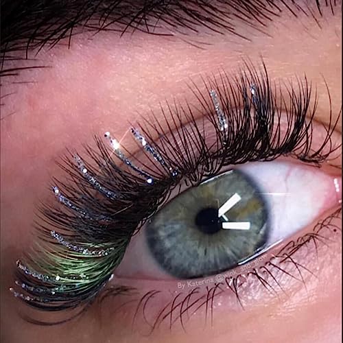 Diamond False Eyelashes with Glitter Rhinestones for Makeup Eyelash Clusters Extensions Individual Lashes Cluster DIY for Cosplay Party Stage