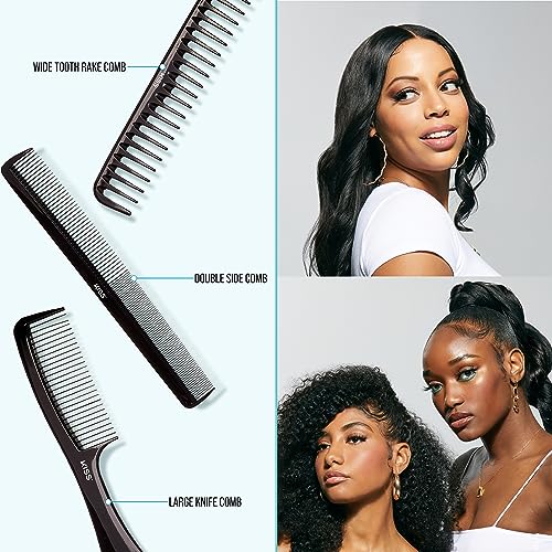KISS Professional 10-pc Comb Set-Detangle & Style Assortment,(Pack of 2)