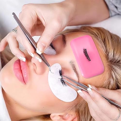 10 PCS Silicone Lash Pad Rectangle Eyelash Extension Pad for Eyelash Extensions Loose Lash Lash Grafting Gasket Pallet Reusable Silicone Pad Eyelash for Women and Lash Extension Supplies Tools
