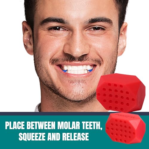 Jaw Exerciser for Men & Women ? 4-Level Resistance Jaw Trainer for Men & Women ? Food-Grade Silicone Double Chin Reducer ? 8 Piece Kit with Carry Cases ? Compact Mewing Jawline Shaper for Women
