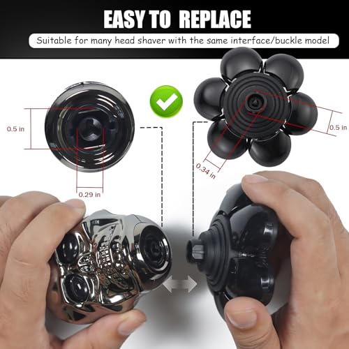 7 Head Shaver Replacement Heads£¬Head shavers for many brands bald men replacement blades£¬Shaver Blade Heads Replacement for Electric Razor for Men (2 Pack)