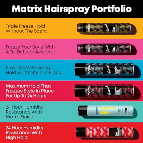 Matrix Vavoom Extra Hold Freezing Styling Spray For All Hair Types- Volumizing & Texturizing Hairspray With Extra Firm Hold, Prevents Frizz & Protects Against Humidity
