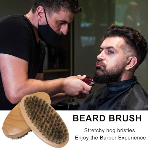 yueton 2PCS Nanzhu Beard Brush Men's Styling Beard Combing Brush Clean and Beautify Hair Combs for Long Beard Combing Hair Salon Cleaning Brush Fragmented Hair Cleaning Accessories