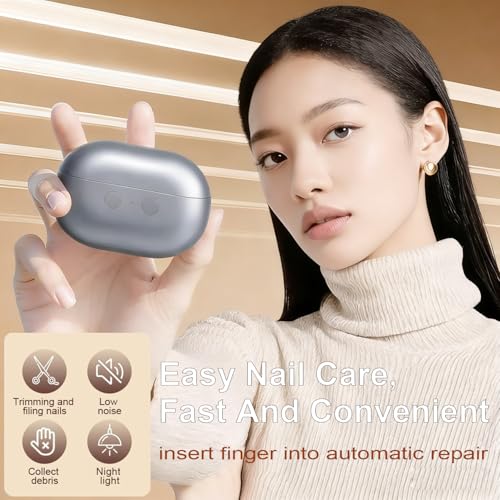 Electric Nail Clippers for Seniors 2026 New? 3-in-1 Smart Electric Toenail Clipper with Polishing & LED Light, 2 Adjustable Speeds for Adults & Baby