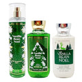 Bath and Body Works Vanilla Bean Noel Shower Gel, Body Lotion, Fine Fragrance Mist Daily Trio Gift Set 2018