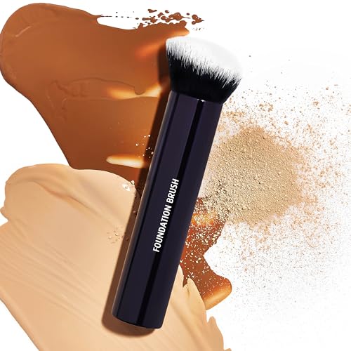 Lune+Aster Foundation Brush | High-Performance Foundation Brush To Apply Liquid, Stick Or Powder Foundations. Made with Alumium Handle, Vegan Bristles.