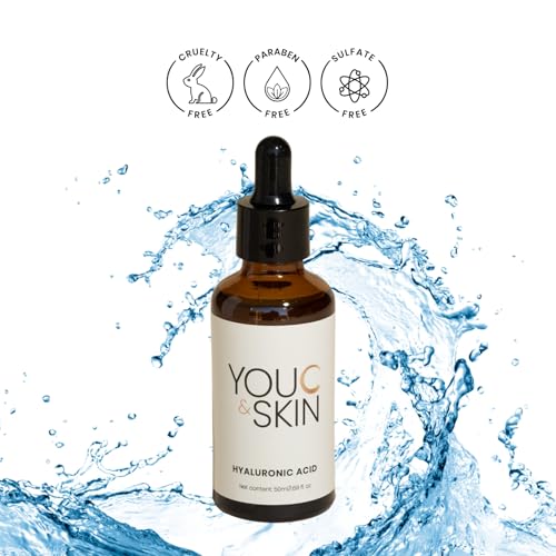 You C & Skin Hyaluronic Acid Serum 1.7 fl oz ? Hydrating Face & Neck Serum for Men & Women ? Moisturizes and Strengthens Skin Barrier ? Lightweight, Non-Greasy Facial Serum with geniune Snail Mucin