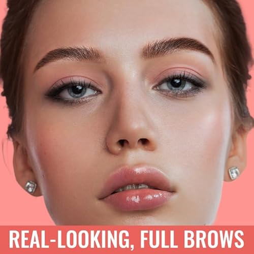 Vevivia 2-in-1 Dual-Ended Eyebrow Pencil & Gel - Magical Micro-4 Tip Applicator, Clear Brow Gel, Fuller Eyebrows, Stay On All Day, Dark Brown
