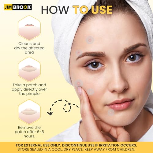 Pimple Patches For Face (72 Patches) Hydrocolloid Pimple Patches ? Round Design Tapered Blemish Patches ? Pimple Stickers | Zit Patches ((72 Count (Pack of 1)