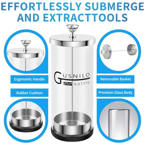 Gusnilo 42 Oz Jar with Stainless Steel Tray and Durable Glass,Salon Jar Suitable for Nail Tools & Spa Implements,Hairdressing Tools