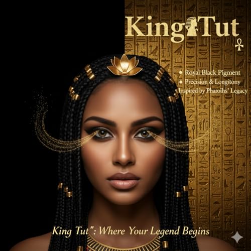 HALAL King Tut Egyptian Eyeliner Loose Powder ? Long-Lasting Dark Black Eyeliner, Smooth & Easy Application, Ideal for Bold & Dramatic Looks, HALAL Traditional Egyptian Formula for Intense Definition