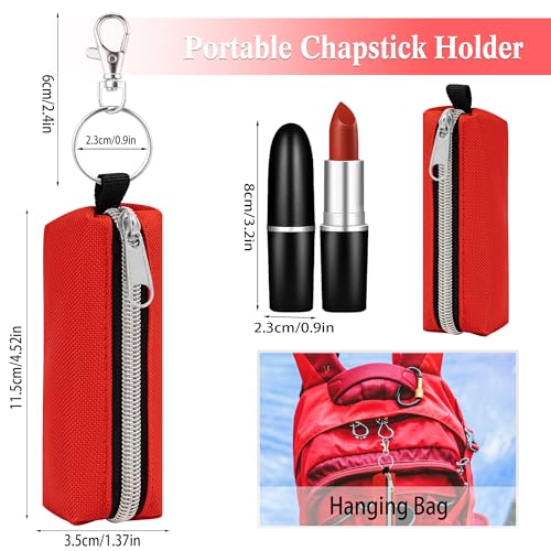 3 Pcs Lip Balm Sleeve Pouch Portable Lipstick Holder Bag Clip-on Makeup Travel Accessories Great Stuffers Gift for Women