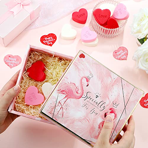 Jetec 24 Pcs 2 Inch Heart Soap Gift Wedding Party Favors Colorful Soaps Bridal Shower Gifts Mini Love Heart Handmade Bath Gifts for Wedding Guest Baby Shower Bridal Party