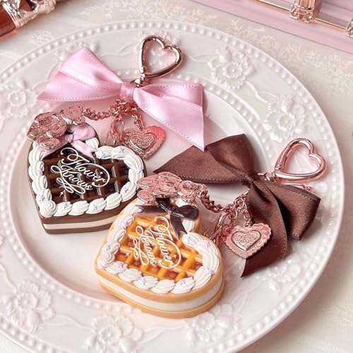 Flower Knows The Sweetie Bear Collection Setting Powder,Cute Bag Charms Purse Keychain,Makeup & Setting Compact and Puff Pressed Powder,Pore Blurring Backed,Gift for Women,0.09 Oz(02 Cookie)
