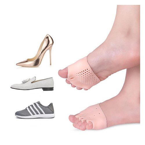 Hyggear Silicone Toe Separator, Hyggear Toe Separators, Hyggear Toe Spacers, 4 Pairs, Ball of Foot Cushions, Breathable & Soft, For Men & Women (Transparent)