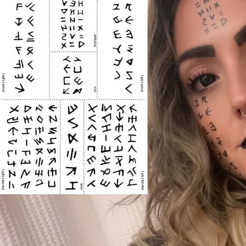 Greae The Mummy Halloween Scary Face Tattoo Temporary 3 Sheets Realistics Make Up For Costume Parties