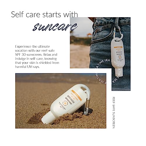 Reef Safe Sunscreen SPF 30 Mineral Travel Face Lotion, Hawaii & Mexico Approved, Biodegradable, Zinc, Oxybenzone & Octinoxate Free, Water Resistant, Made in USA with Natural Ingredients by Coral Safe