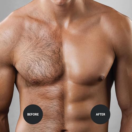 Maxpearl Waxing Kit for Men, Silicone Liner with Hard Wax Beads (3.15LB total) & Wax Accessories for Coarse Male Body Hair - Nose, Eyebrows, Face, Mustache, Underarms, Back, Chest, Legs and More