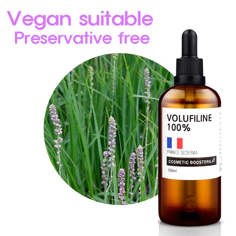 [ Volufiline 100ml ] Cosmetic Ingredient - 100% Volufiline Ampoule 100ml(3.4 fl. oz) France SEDERMA | Cosmetic Grade | For face and body Improve Skin Elasticity, Wrinkle Improvement